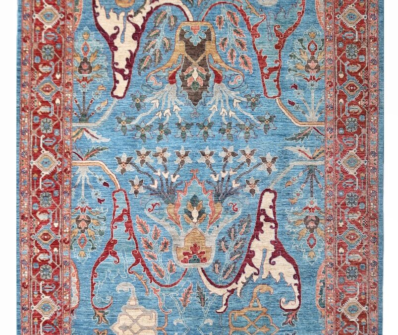 heriz rug is blue and red with best coloe at rug master